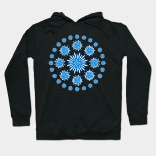 Blue Flower Circle Hoodie